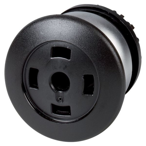 M22-DP-S-X Mushroom actuator, RMQ-Titan, Mushroom, momentary, Mushroom black, Without button plate, Bezel: titanium image 3