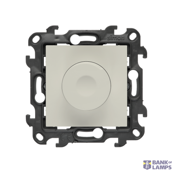 SOON ON SALE, dimmer for dimmable LED's, rotary-push, 1 pole, (module), Simon 24, IP20, cashmere image 1
