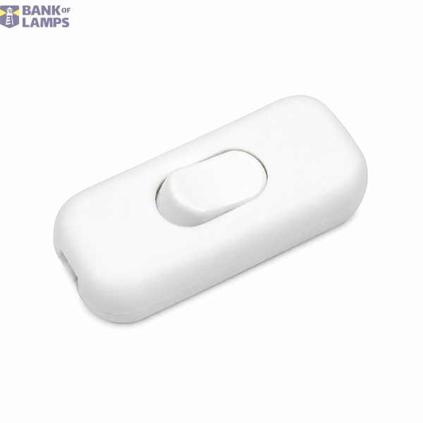 Inline Cord Switch for Round Cable, 1-Pole, 2A, 250V, white image 1