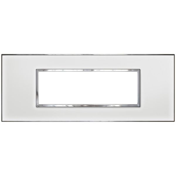 Arteor Surround Plate 6 Module Square Mirror White image 1