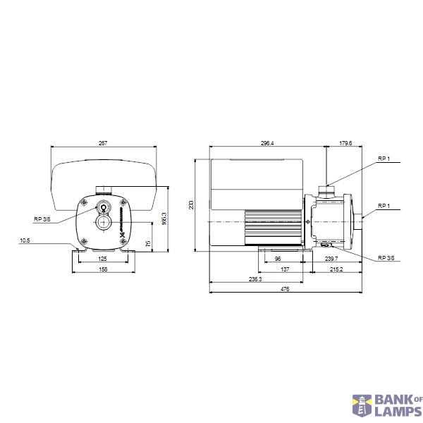 Horizontal multistage pump CME 1-8 A-R-I-E-AQQE S-A-D-N 3X400V image 2