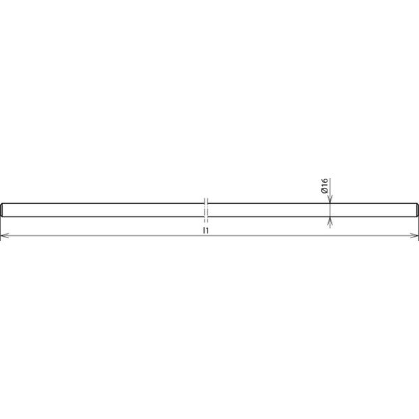 Air-termination rod/earth entry rod St/tZn D 16mm L 1500mm chamf. on b image 2