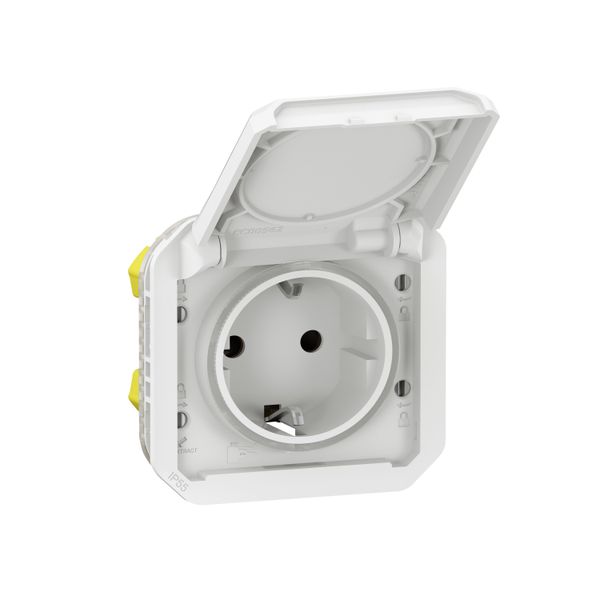 Socket outlet Plexo German standard 16A 250V white mechanism image 1