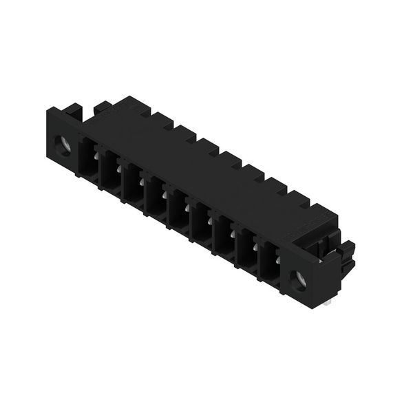 PCB plug-in connector, male header, Solder flange, THT/THR solder connection, 3.81 mm, Number of poles: 9, 90°, Solder pin length (l): 3.2 mm, tinned, black, Box image 2