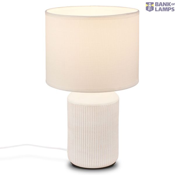 Ceramic table lamp, white, 1xE27 max. 10W excl. image 1