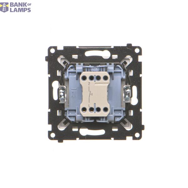 Light push button with indicator light, LED not replaceable Color: blue, (module), 10AX, quick connection, white image 1