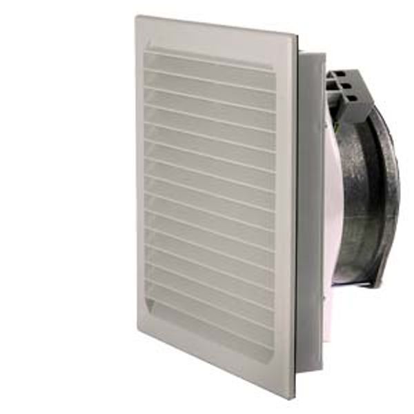 Filter fan, cutout: W: 223 mm, H: 223 mm, RAL 7035, IP54, EMC image 1