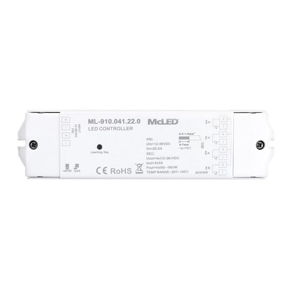RF receiver brightness control, CCT, RGBW, 4 channels, 4x 5A, 12-36V image 1