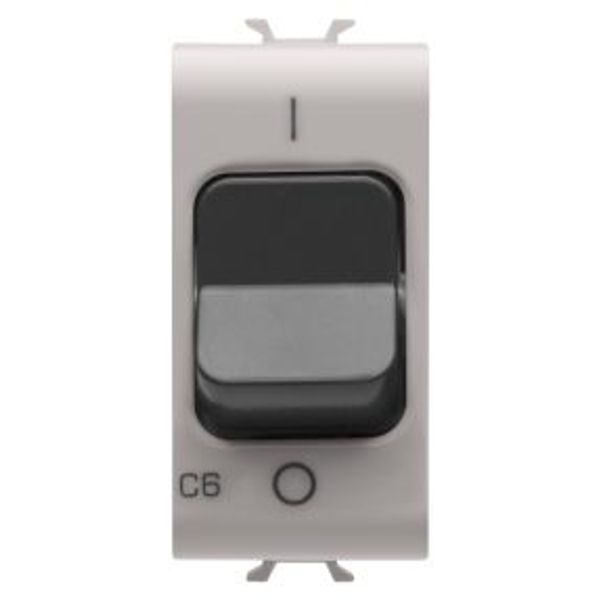MINIATURE CIRCUIT BREAKER - C CHARACTERISTIC - 1P 6A 230Vac - 1 MODULE - NATURAL SATIN BEIGE - CHORUSMART image 1