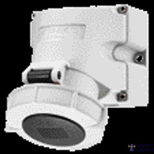Wall socket, 16A 4p 6h 400V, IP67 image 1
