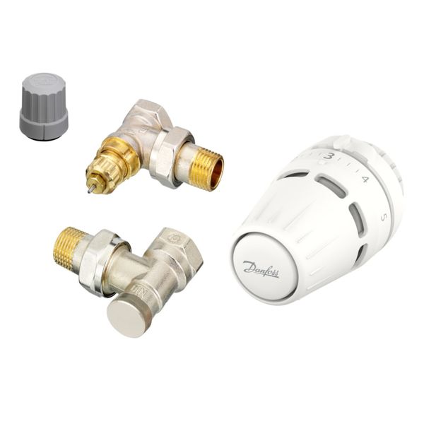 Sensor set, Contents of set: 3-elements, Danfoss Regus®, RA-FN, RLV-S, DN 15, Angle image 1