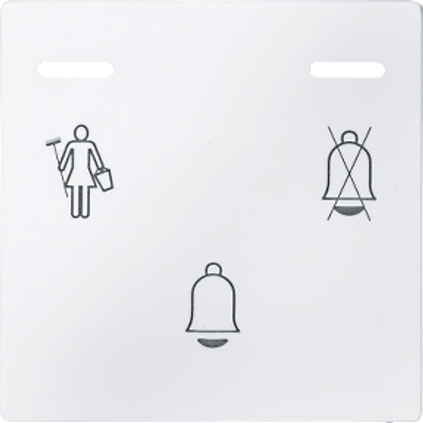 DND + bell, polar white, bell push button with LED display marked for System M image 1