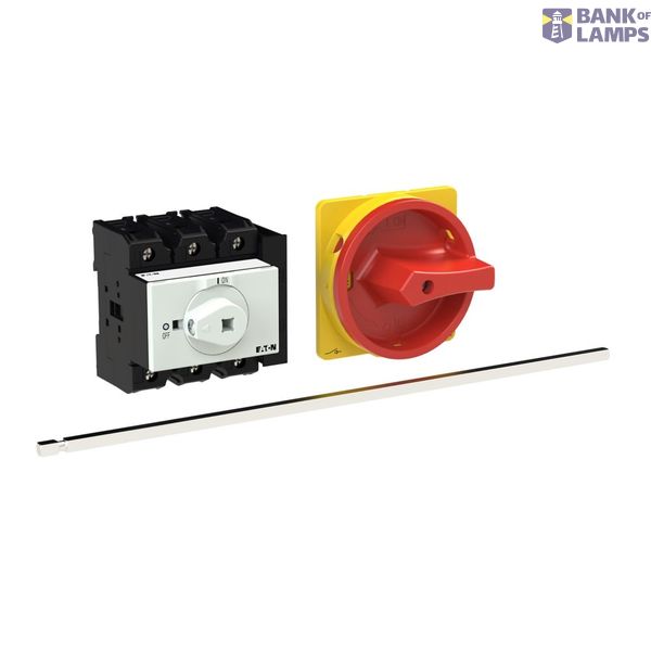 P3 Main switch, 80 A,Rear mounting, 3 pole, Form M4/SVB, Red, Door cou image 5