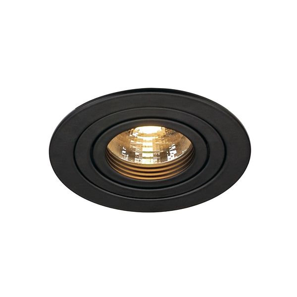 PIREQ GU10 ROUND Downlight, matt black, max. 50W, incl. clip springs image 2