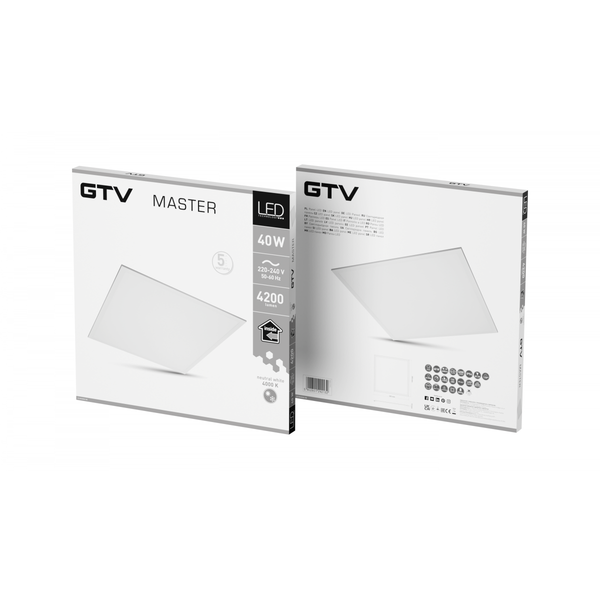 LED panel MASTER, 40 W, 4200 lm, 4000K, AC220-240V, PF>0.9, RA>80, 60x60cm, IP54 image 2