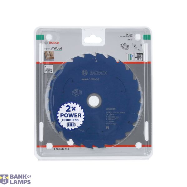 Expert for Wood Circular Saw Blade for Cordless Saws 190x1.5/1x30 T24 image 2