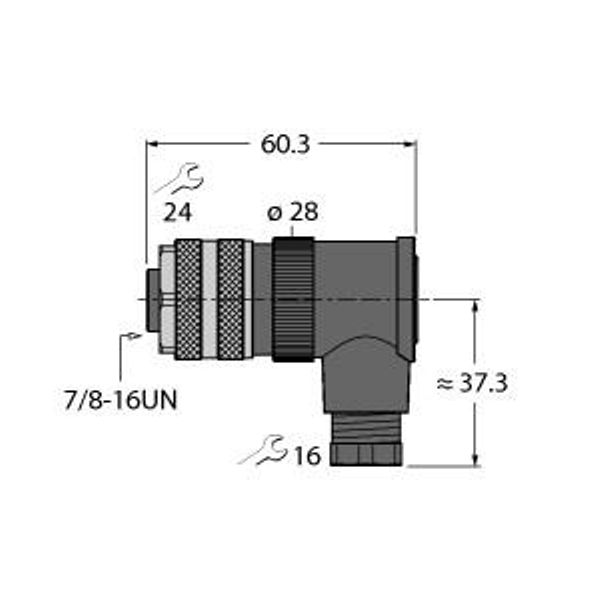 Field-Wireable Connector 7/8″ Female, Angled   B4251-0/9 image 2