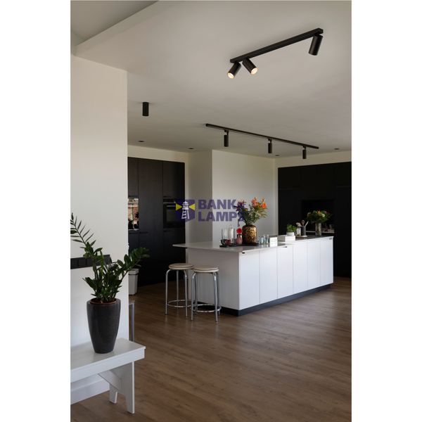 KAMI, ceiling-mounted light, 3x max. 10W, GU10, black/gold image 5