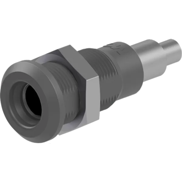 4 mm socket, solder connection, mounting Ø 8.1 mm, gray, 64.3042-28 image 1