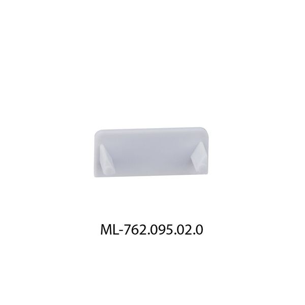 End cap without hole for PE, silver color, 1pc image 1