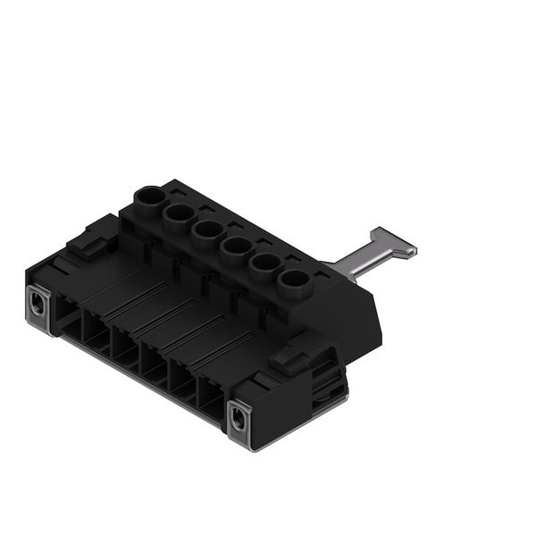 PCB plug-in connector, male plug, 7.62 mm, Number of poles: 6, 180°, Clamping yoke connection, Clamping range, max. : 6 mm², Box image 4