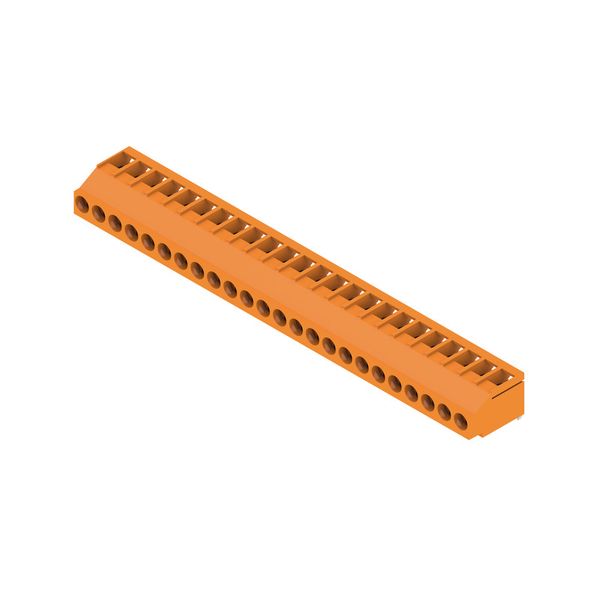 Printed circuit board terminals, 5.00 mm, Number of poles: 24, 180°, Solder pin length (l): 3.2 mm, tinned, orange, Clamping yoke connection, Clamping range, max. : 6 mm², Box image 2