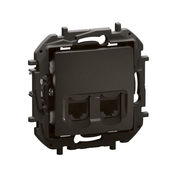 2XRJ45 SOCKET CAT6 UTP BLACK image 4