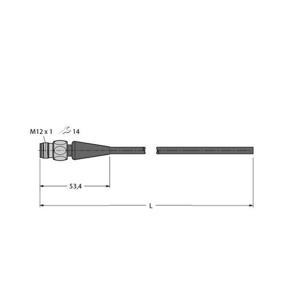 Food & Beverage Hygienic, TPE Connection Cable   RSH4.4-2/TFG image 1