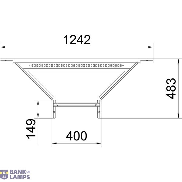 Add-on tee for cable ladder 110x400 Steel Hot-dip galvanised zinc image 2