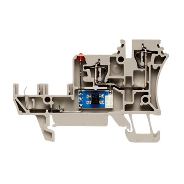 Initiator/actuator terminal, Tension-clamp connection, 1.5 mm², Flange-mounted housing, Tension-clamp connection, with LED, pluggable image 2
