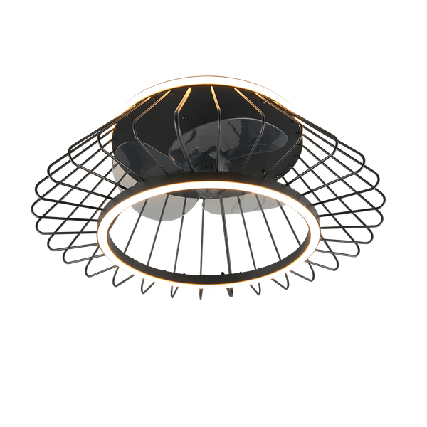 Karlsborg LED ceiling fan matt black image 1