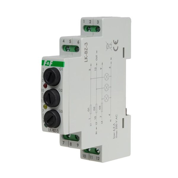 Indicator lamp, three-phase with triple fuse module, colors: red-yellow-green image 3
