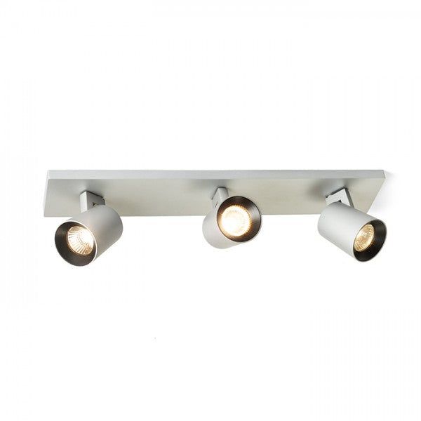 KENNY III surface mounted brushed aluminum/black 230V LED GU10 3x8W image 1
