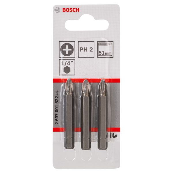 Screwdriver bit Extra Hard PH 2, 51 mm 3 pcs. image 1