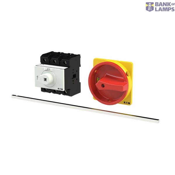 P3 Main switch, 80 A,Rear mounting, 3 pole, Form M4/SVB, Red, Door cou image 1