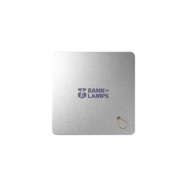 Single rocker with "light" pictogram, aluminum image 1