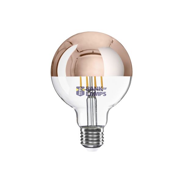 LED Copper Half Sphere Globe Light Bulb G95 7W 650Lm E27 2700K Dimmable - A24 image 1