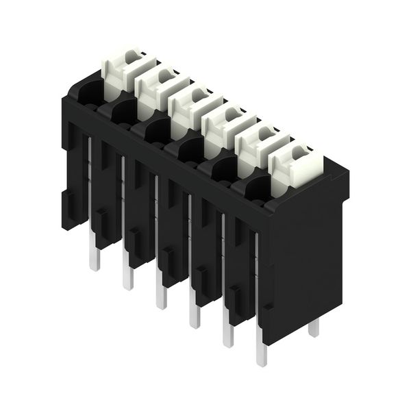 Printed circuit board terminals, 3.50 mm, Number of poles: 6, 180°, Solder pin length (l): 3.5 mm, black, PUSH IN with actuator, Clamping range, max. : 1.5 mm², Tube image 4