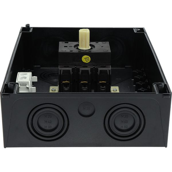 P3-100/I5 On-Off switch, P3, 100 A, surface mounting, 3 pole, with black thumb grip and front plate image 36