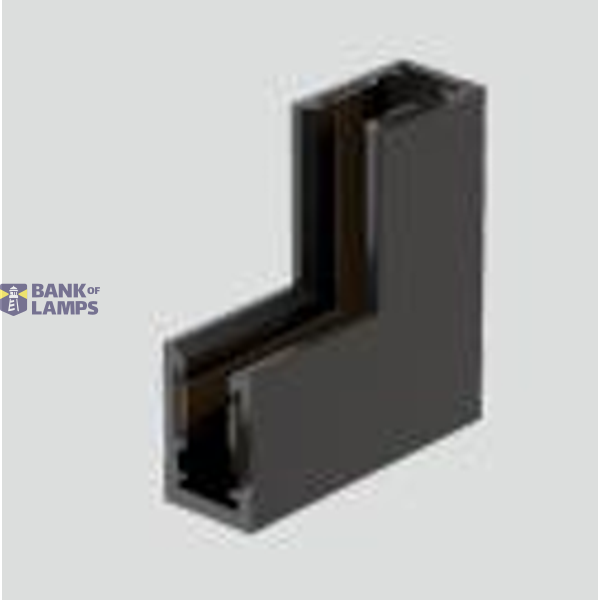 Vertical  90° connector, Black, Surface mounted image 1