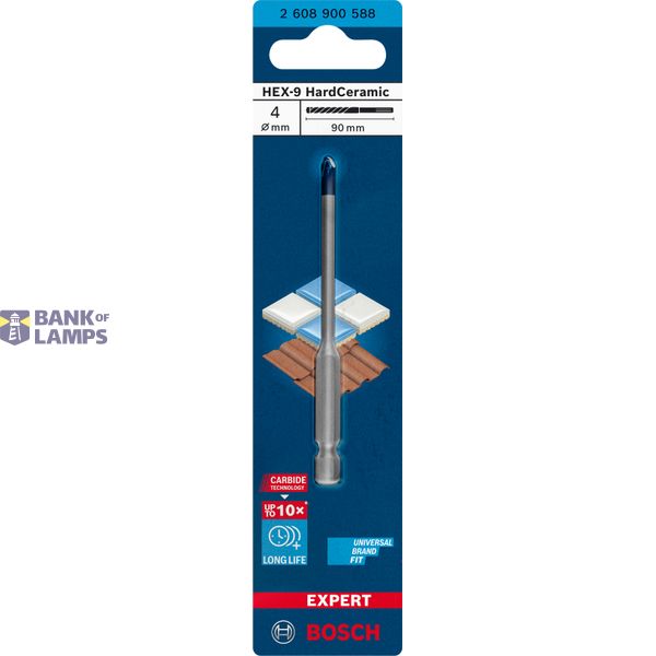 EXPERT HEX-9 HardCeramic Drill Bit 4 x 90 mm image 2
