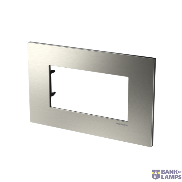 Frame - 1-gang / 4-modules - Niessen logo - S - Nickel image 2