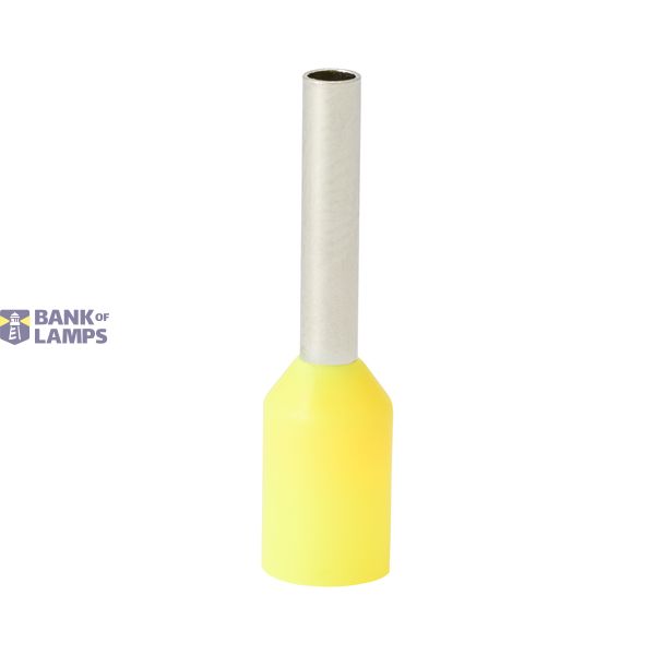 Single insulated sleeve terminal HI 1.5/10-zo yellow, Al/Cu image 1