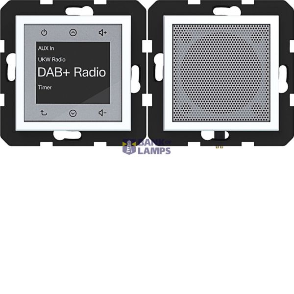 DAB+ touch radio with speaker, A.x/C.x, matte light white image 1