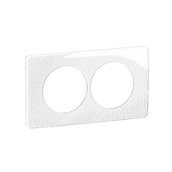 PLATE 2G 57MM RELIEFED WHITE image 5