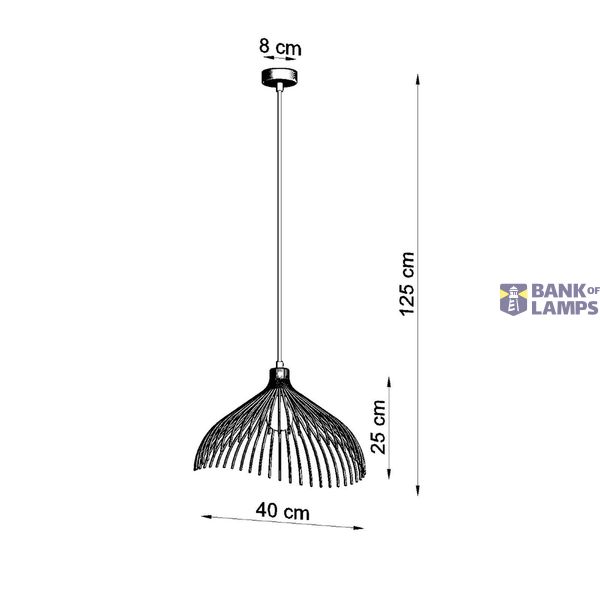 UMB pendant lamp white E27 1x60W IP20 image 4