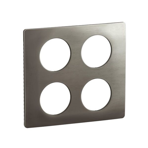 PLATE 2X2 GANG SATIN STEEL EFFECT image 2