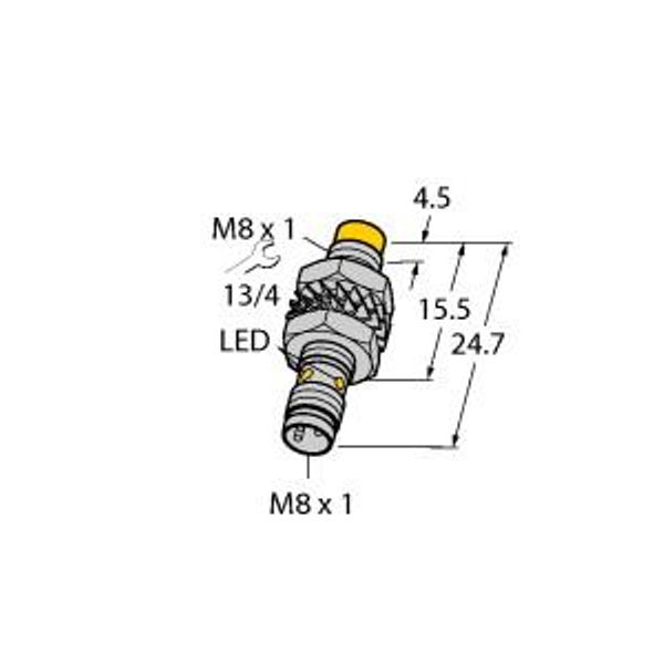 Inductive Sensor With Increased Switching Distance   NI5-M08KK-AN6X-V1131 image 1