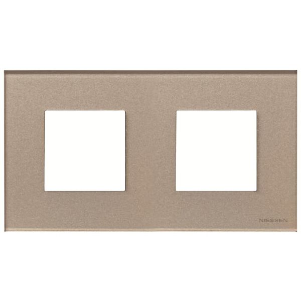 N2272 CH Frames 2-gang / 2+2-modules - Noble - Champagne Glass image 1