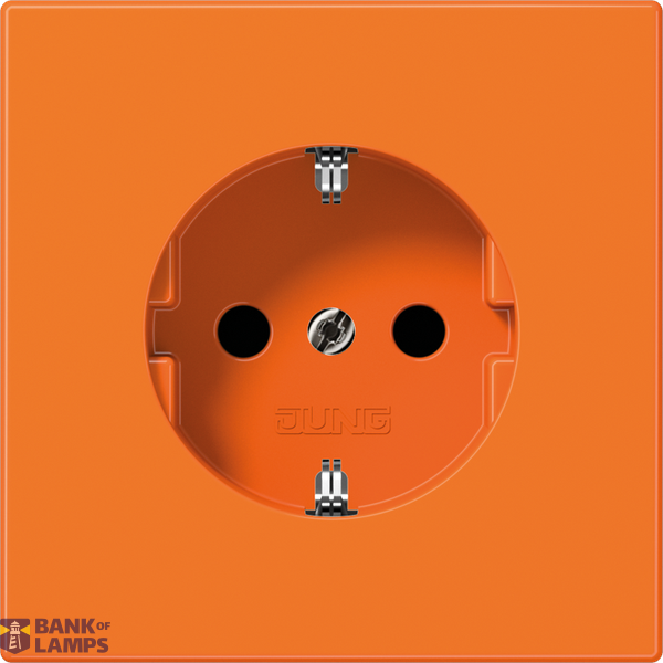 SCHUKO socket, 16 A 250 V ~ IT, Duroplast, LS series, orange (for ZSV) image 1